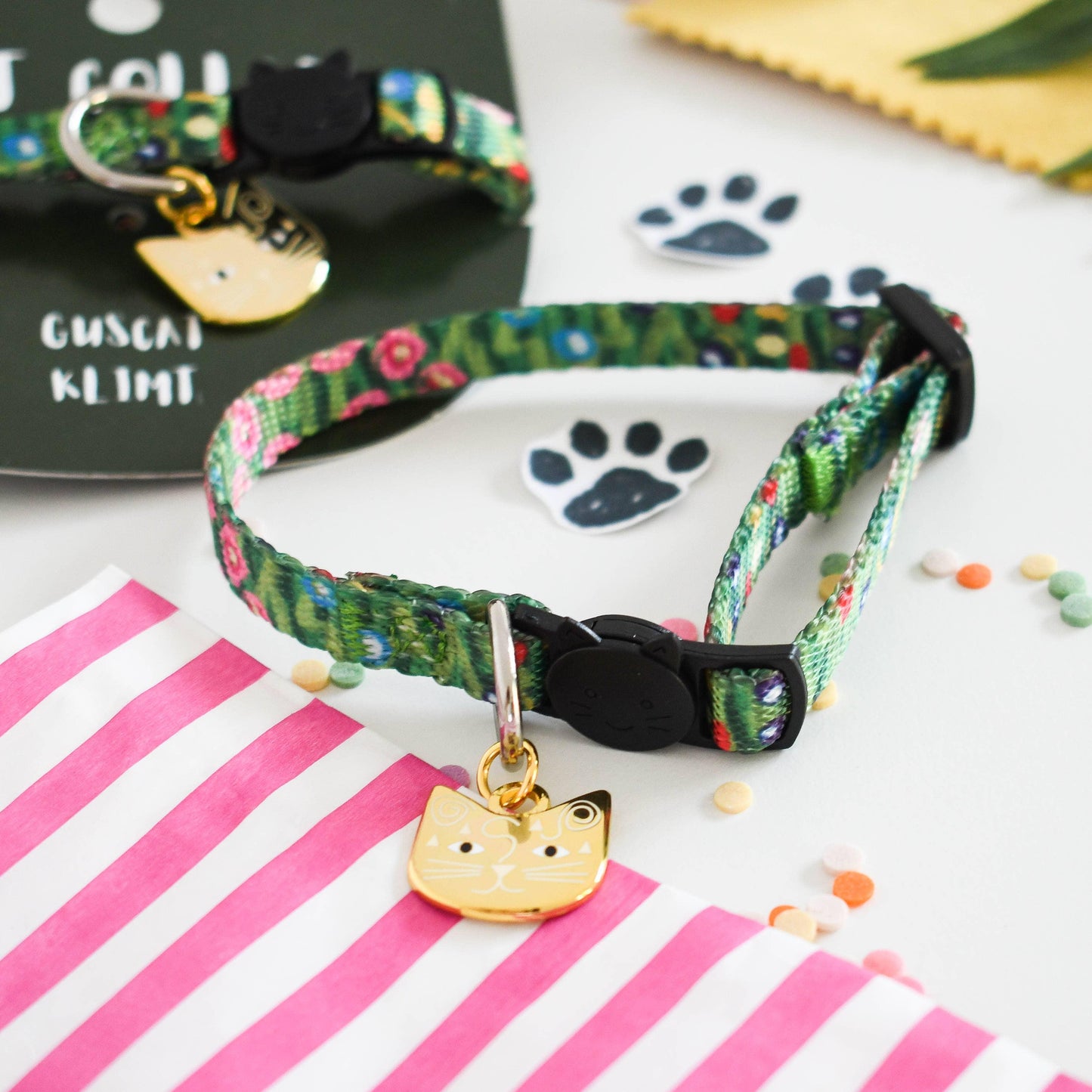 🐱 Collier Guscat Klimt Artiste - Les p'tits potes