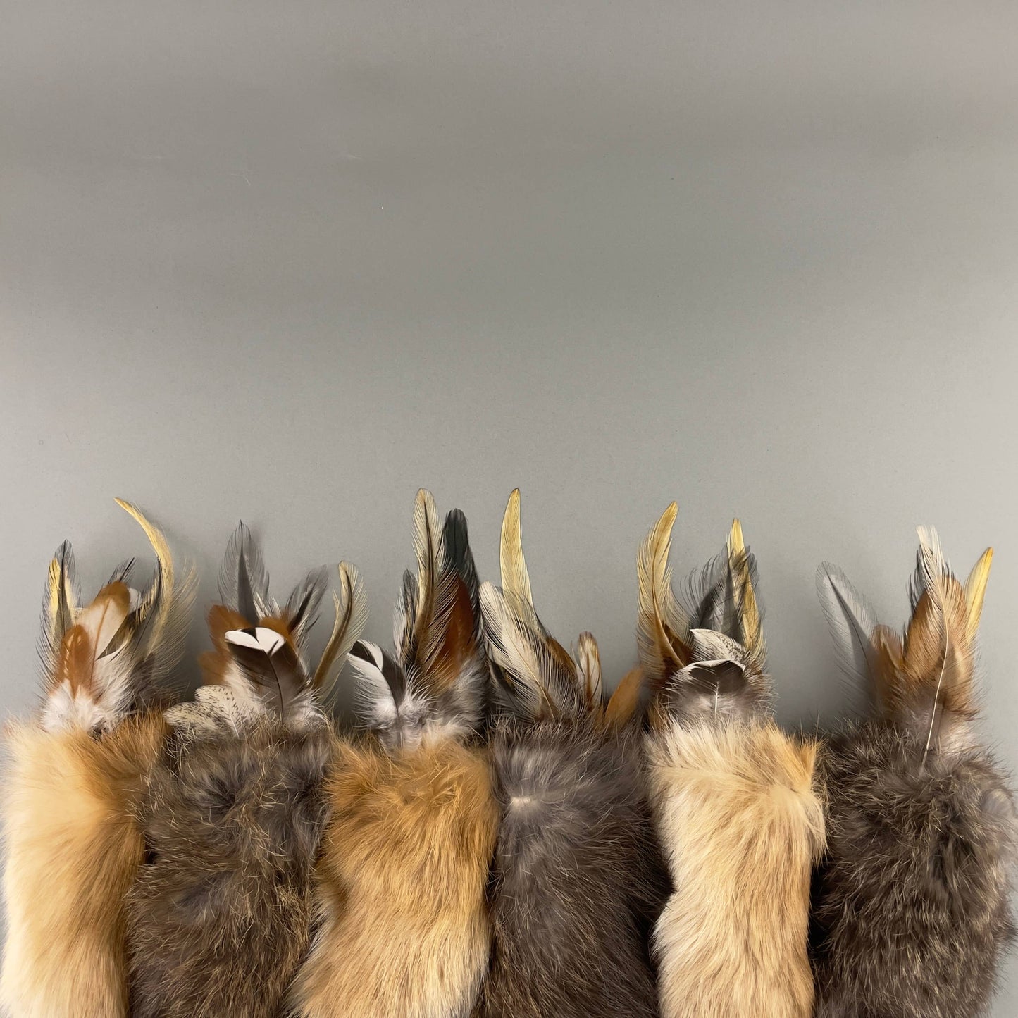 🐱 Jouet naturel en fourrure de lapin et plumes pour chats