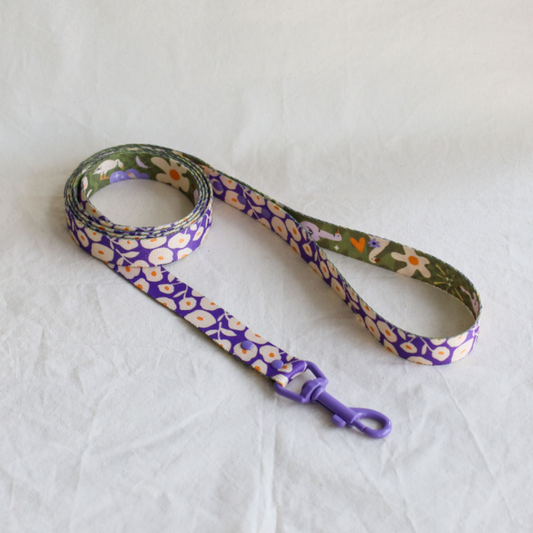 🐶 Laisse de ville pour chien (fleurs)