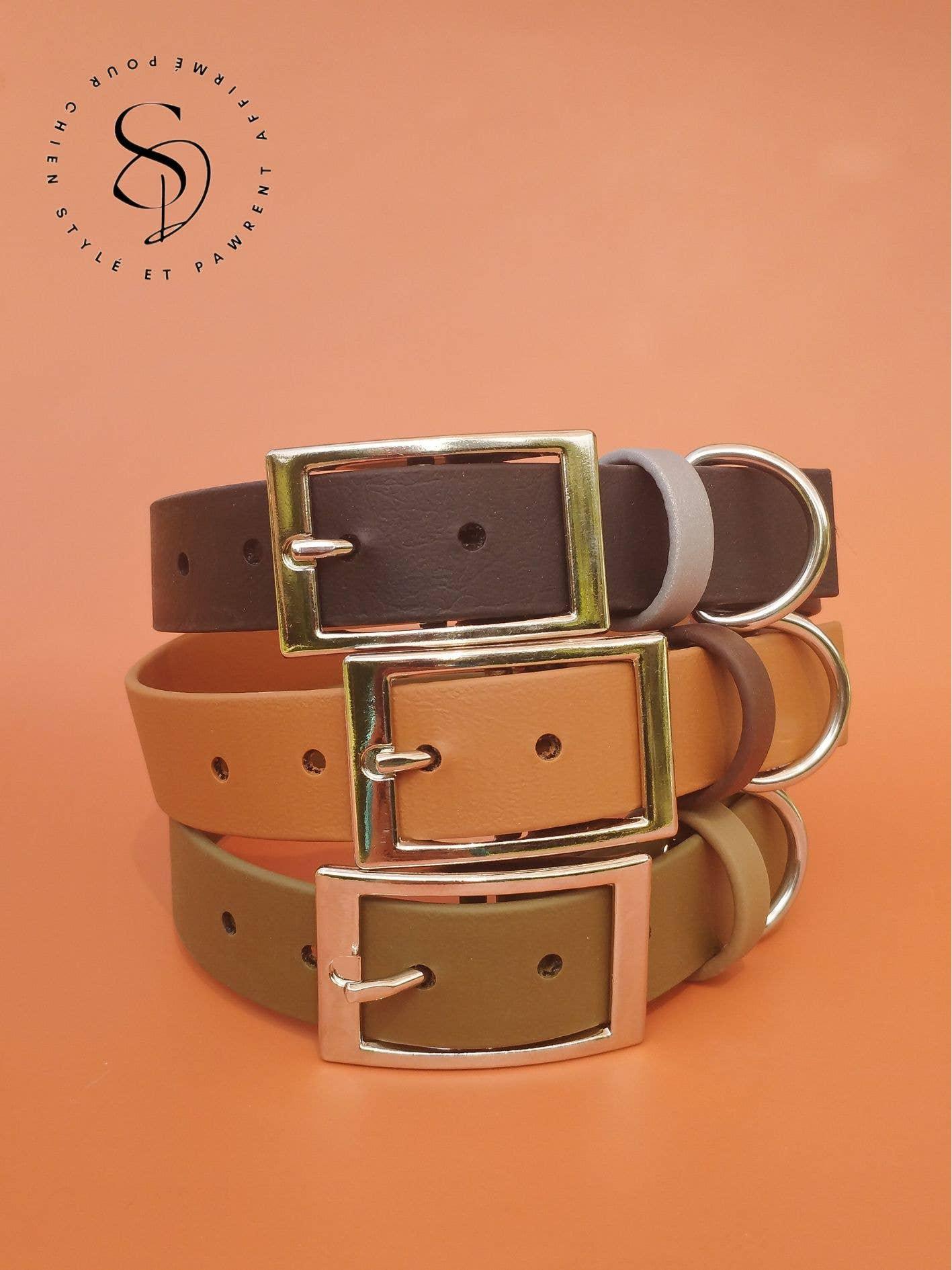 🐶 Collier en Biothane (Noisette) - Les p'tits potes