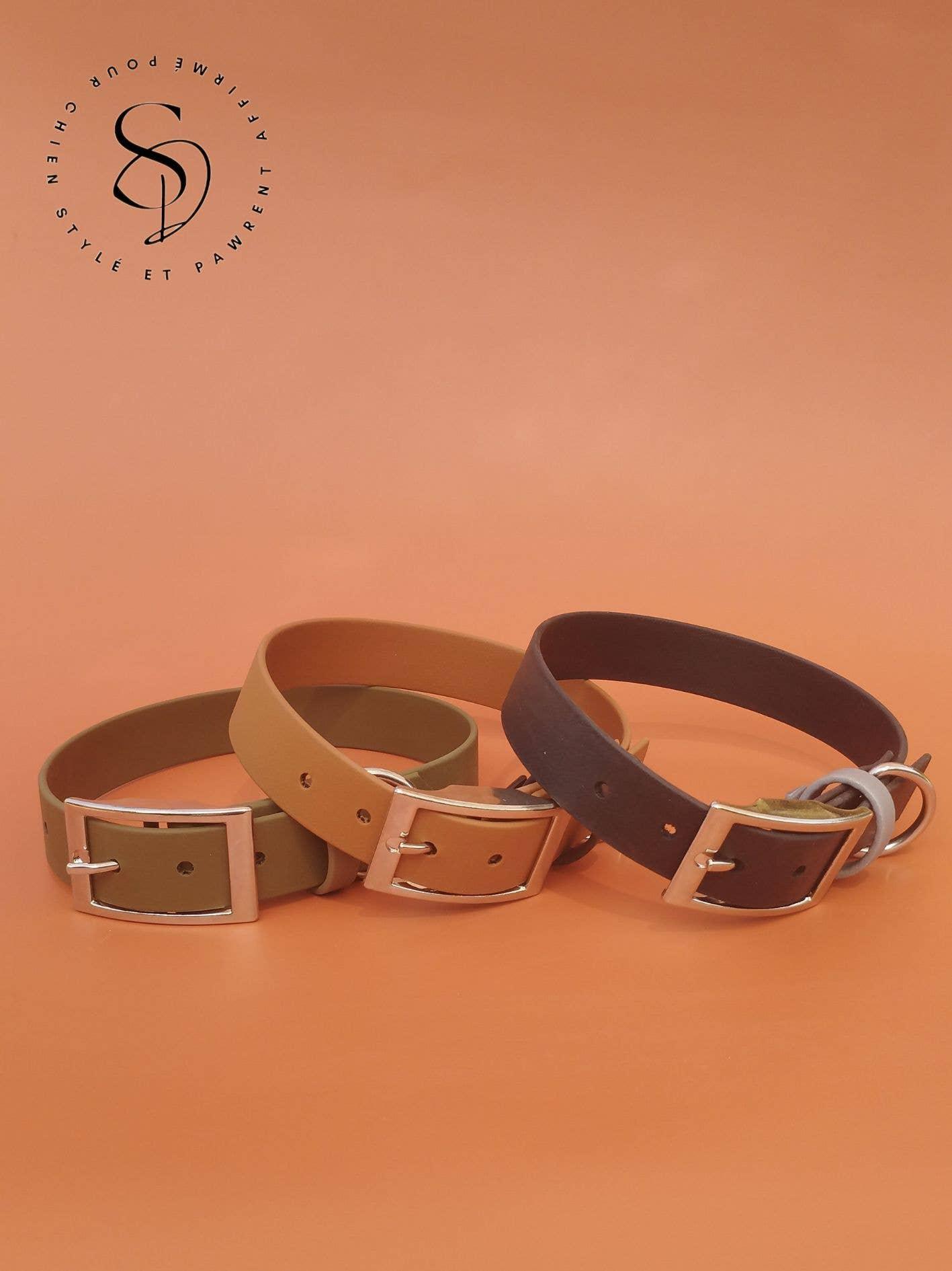 🐶 Collier en Biothane (Noisette) - Les p'tits potes