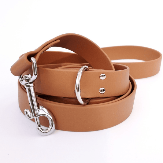 🐶 Laisse bandoulière en Biothane (Noisette) - Les p'tits potes