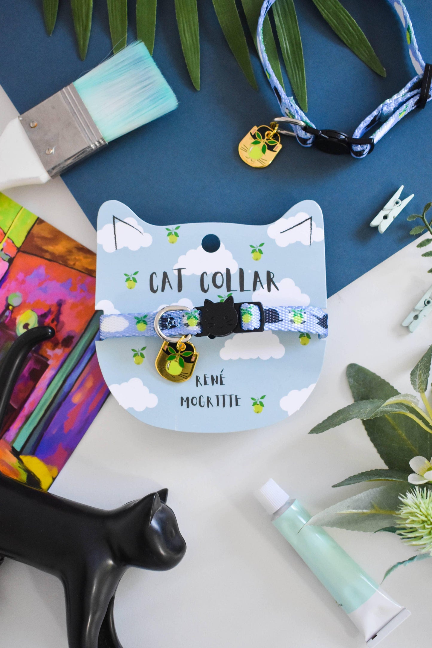 🐱 Collier René Mogritte Artiste - Les p'tits potes