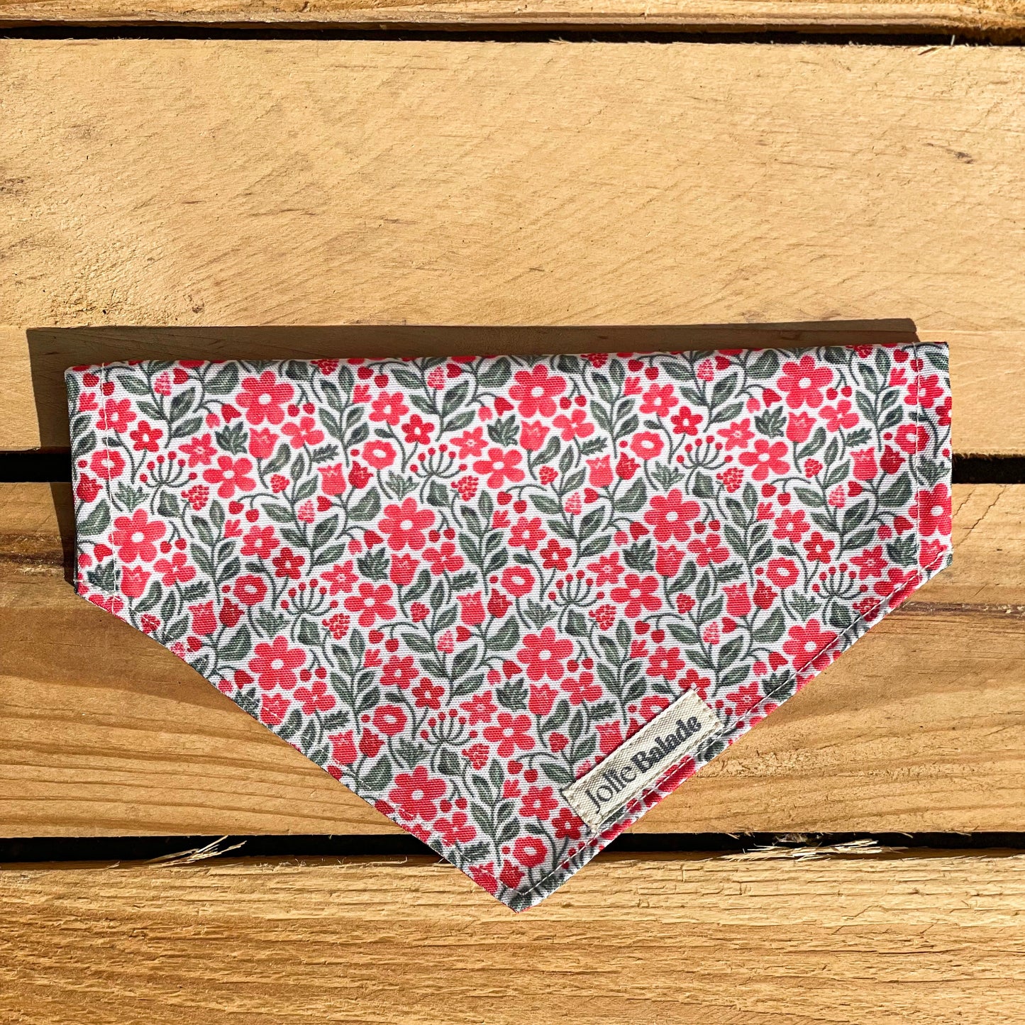 Bandana à glisser - RED FLOWERS
