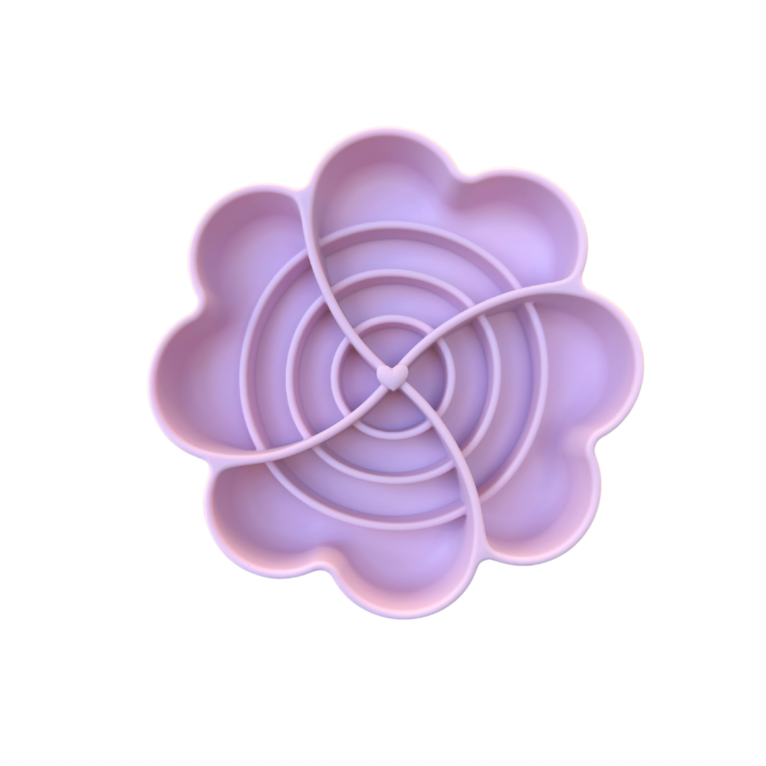 🐶🐱 Tapis de léchage (gamelle) "FLEUR A COEUR"