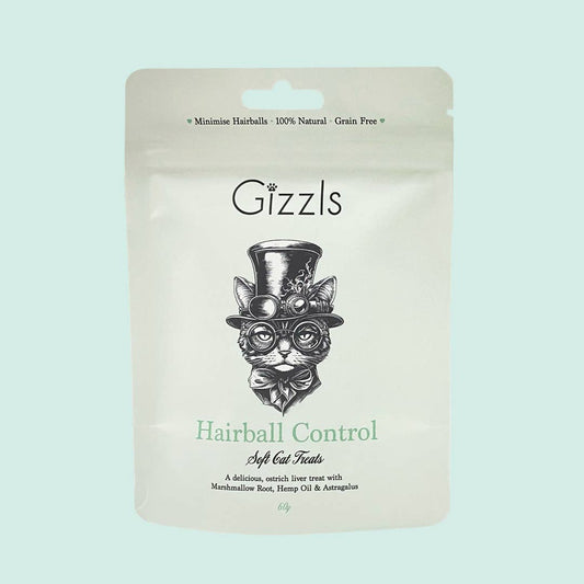 🐱 Friandises Gizzls pour chats - Contrôle des Boules de Poils (60g)