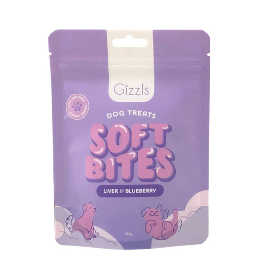 🐶 Friandises Gizzls pour chiens - Foie & Myrtilles (150g)