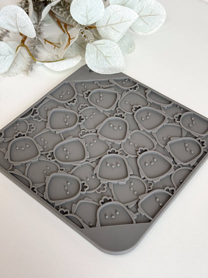 🐶🐱 Tapis de léchage pour chiens et chats "Chicken Party"
