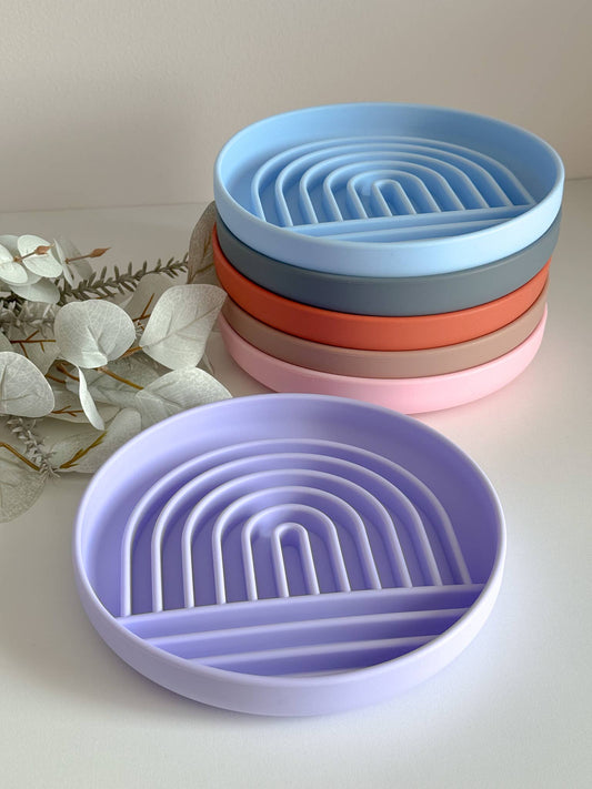 🐶 Bol de léchage à ventouse arc-en-ciel pour chien (Slow feeder) - Les p'tits potes