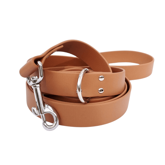 🐶 Laisse bandoulière en Biothane (Noisette) - Les p'tits potes