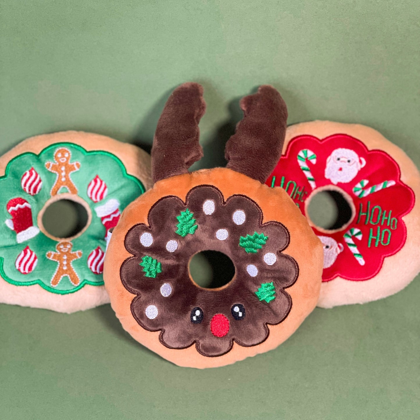 🐶 Peluches "Donuts de Noël"