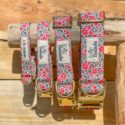 🐶 Collier "RED FLOWERS"