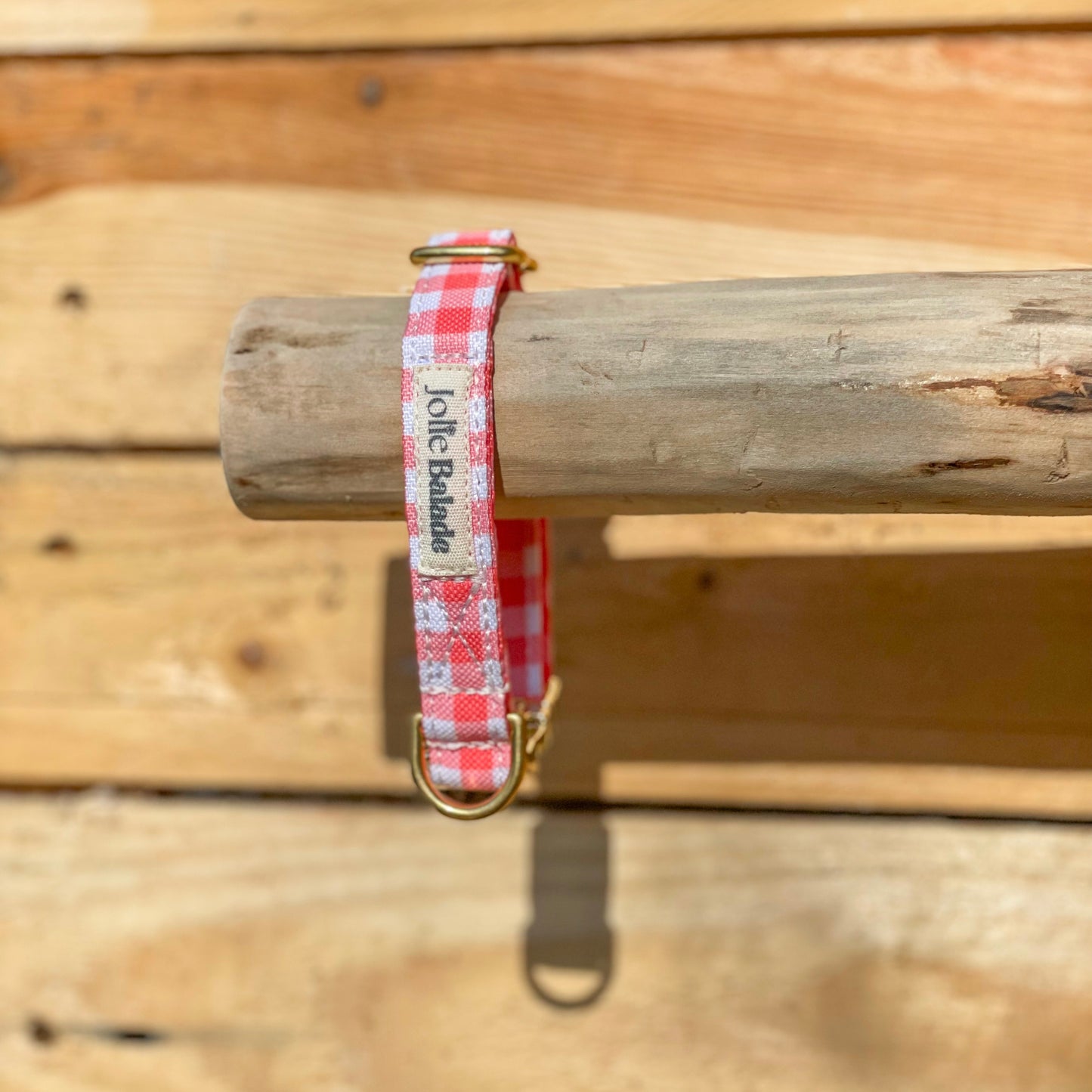 🐶 Collier " VICHY ROUGE"