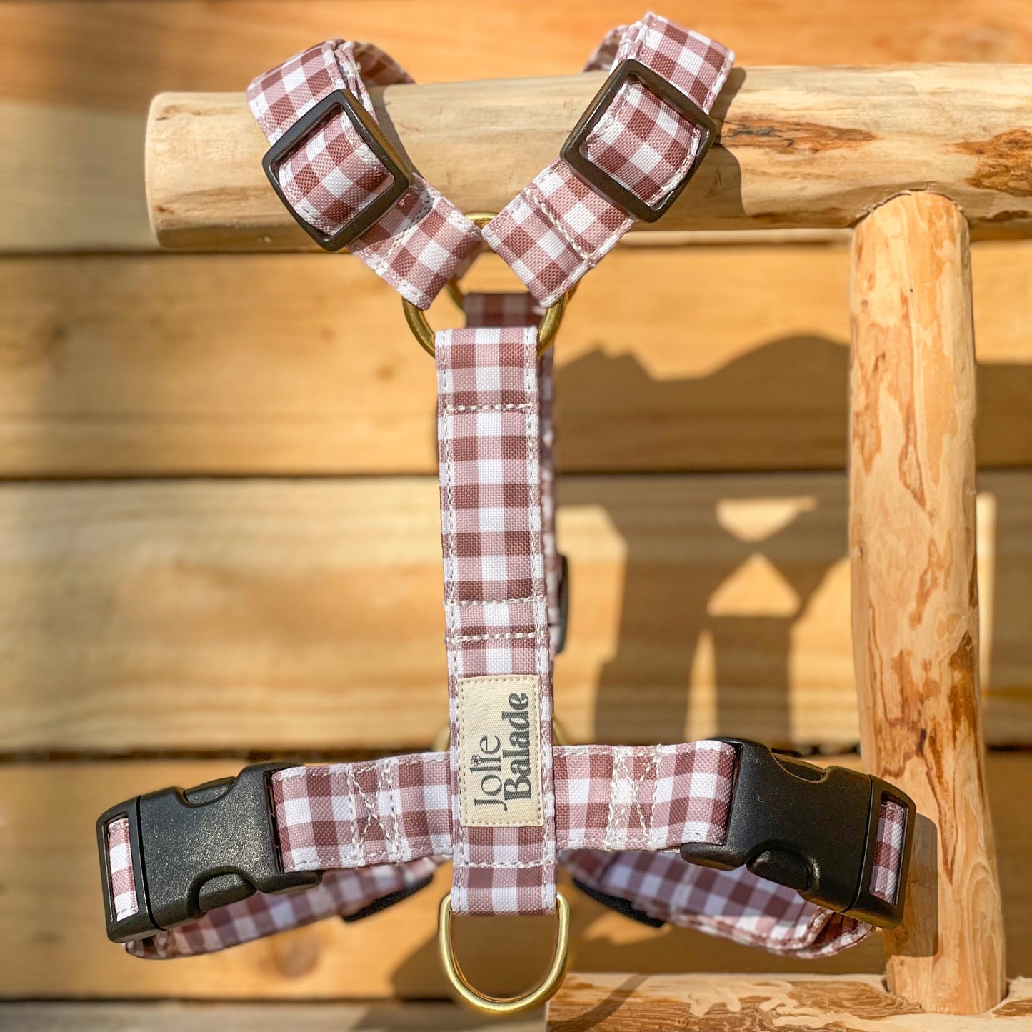 Harnais "VICHY MARRON"