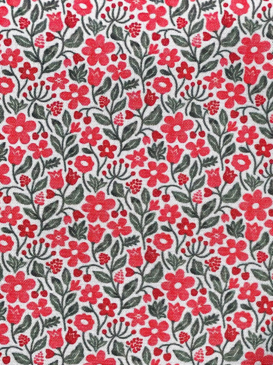 🐶 Laisse multiposition 3 points RED FLOWERS