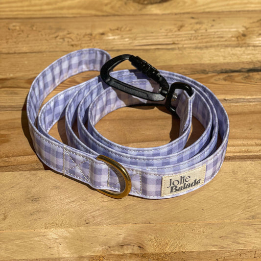🐶 Laisse "VICHY LILA PASTEL"