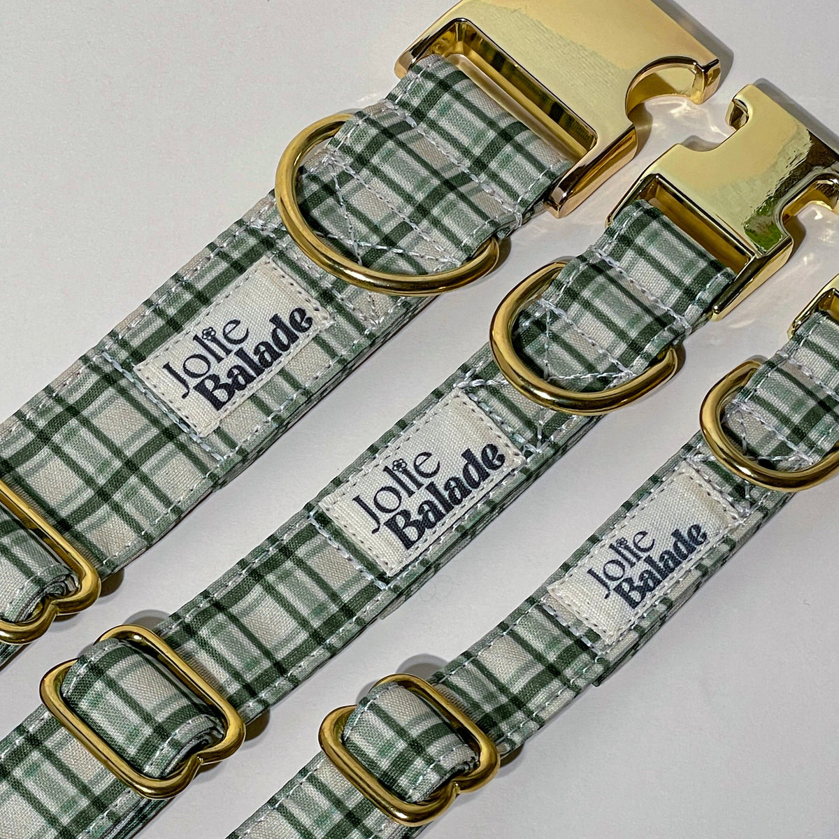 🐶 Collier "TARTAN VERT" pour chien
