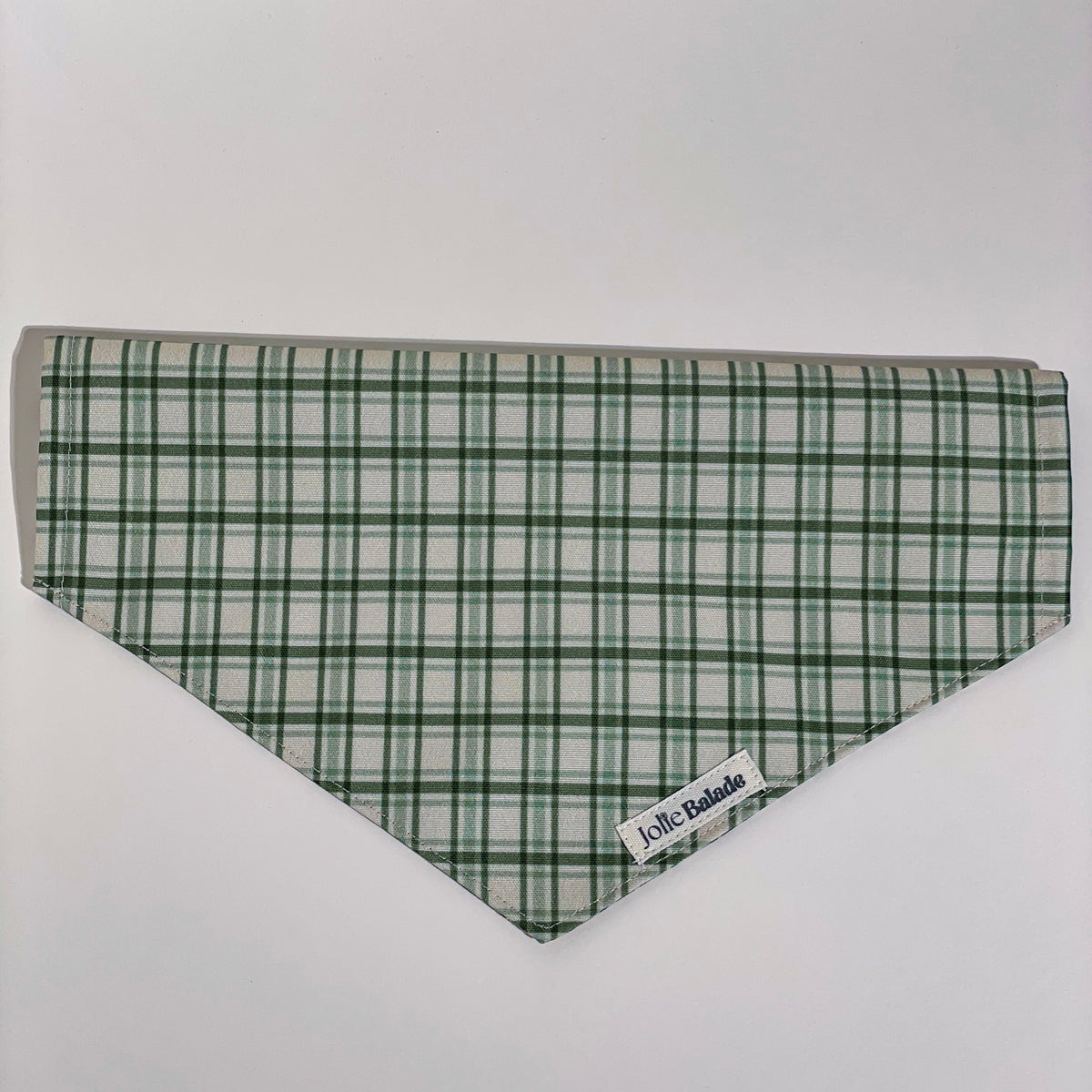 Bandana à glisser sur le collier "TARTAN vert"