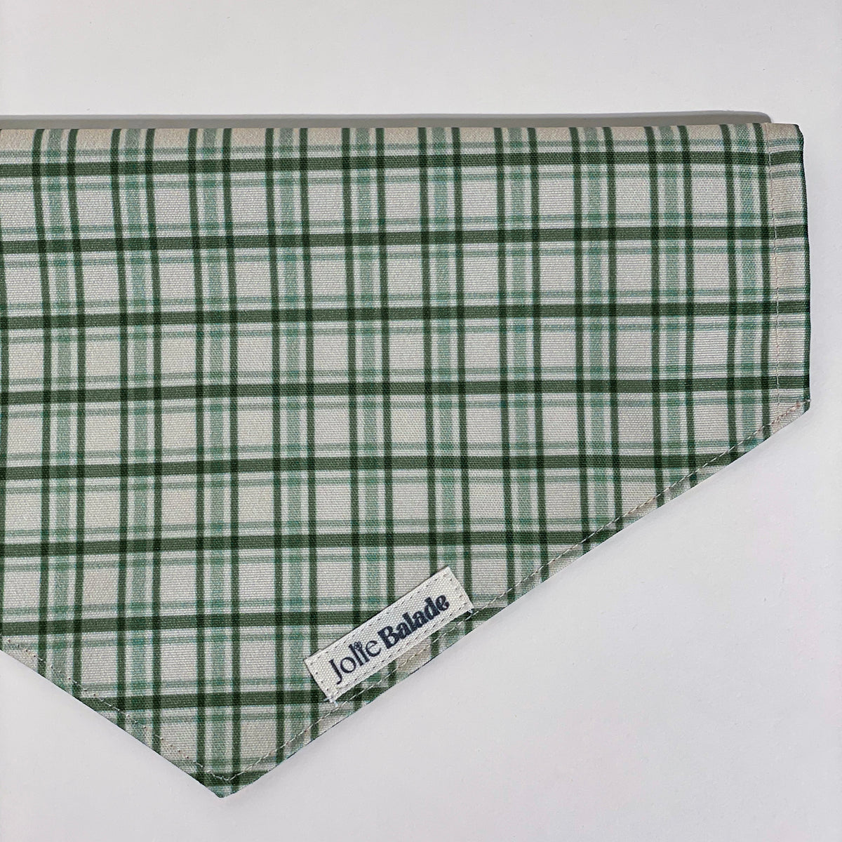Bandana à glisser sur le collier "TARTAN vert"