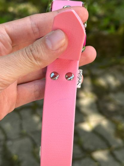 🐶 Collier en Biothane - Rose (Défaut)