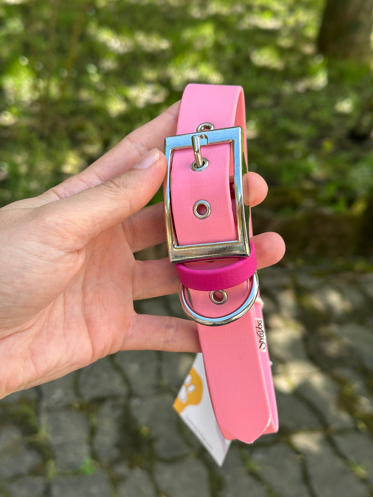🐶 Collier en Biothane - Rose (Défaut)