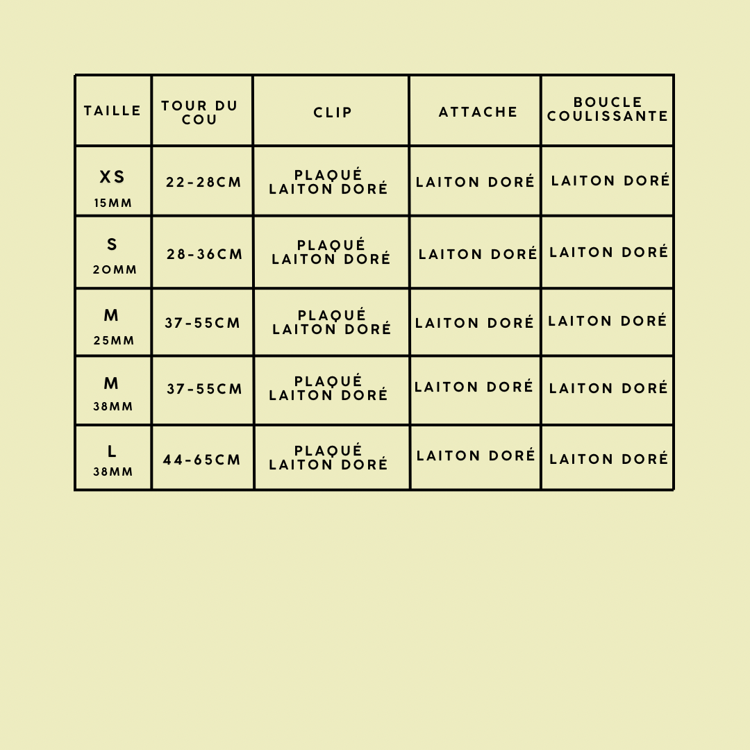 🐶 Collier "VICHY MARRON"