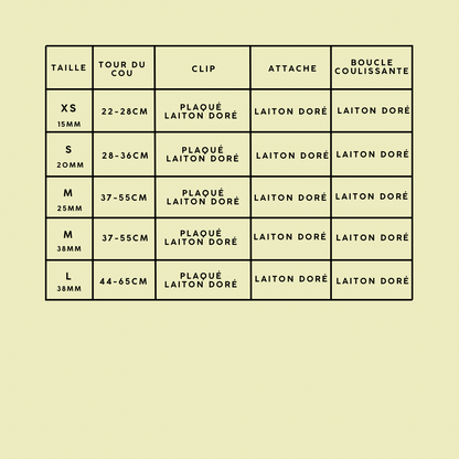 🐶 Collier "VICHY MARRON"