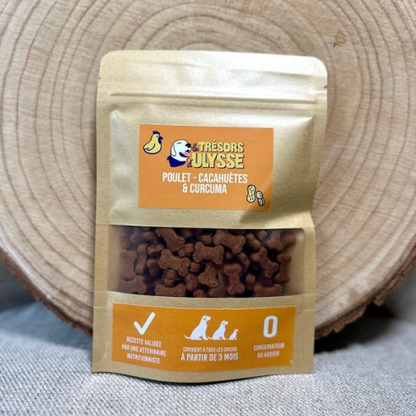 🐶 Friandises artisanales - Coquelet, Cacahuète & Curcuma