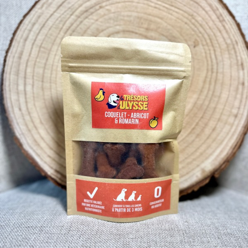 🐶 Friandises artisanales - Coquelet, Abricot & Romarin