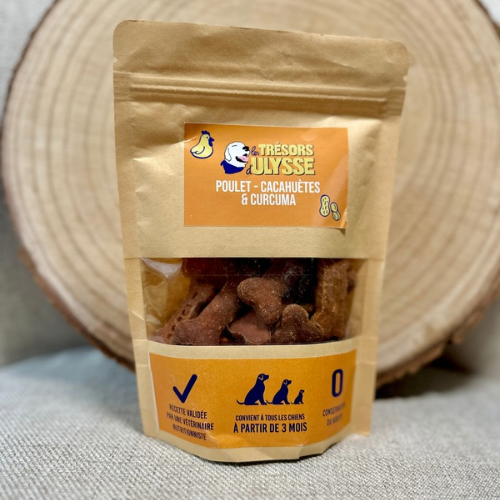 🐶 Friandises artisanales - Coquelet, Cacahuète & Curcuma