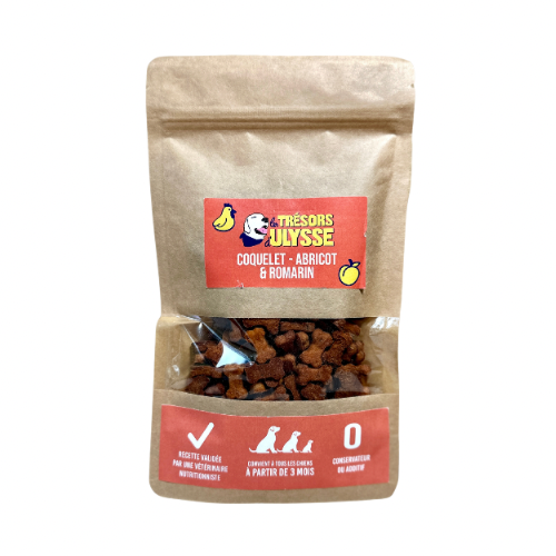 🐶 Friandises artisanales - Coquelet, Abricot & Romarin