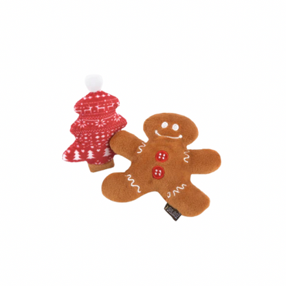 🐱 Peluches de Noël - Duo pain d'épices