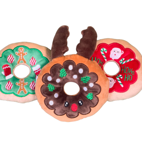🐶 Peluches "Donuts de Noël"