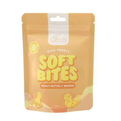 🐶 Friandises Gizzls pour chiens - Beurre de Cacahuète & Banane (150g)